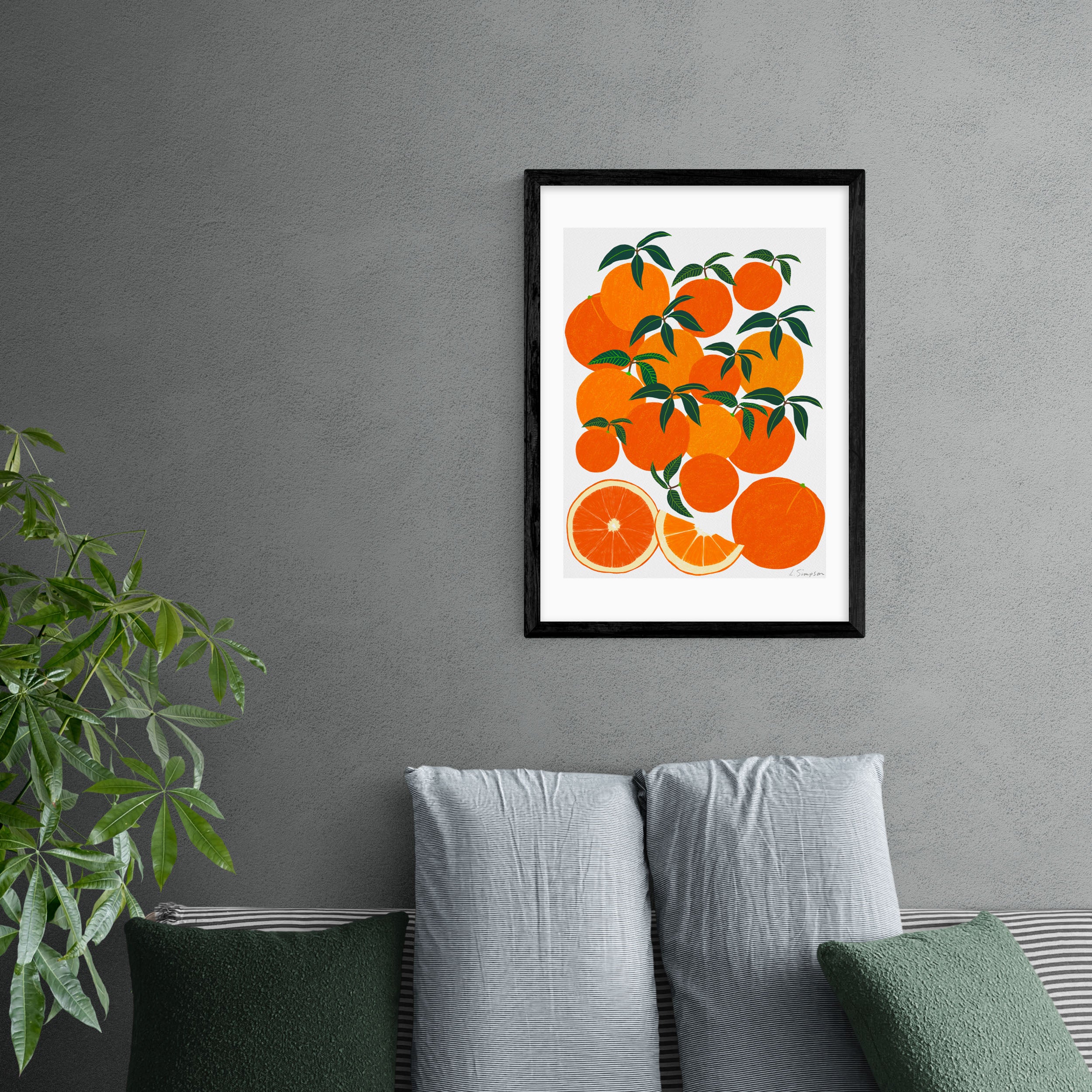 East End Prints Orange Harvest Print Orange/Green Price Comparisons | Compare The Build