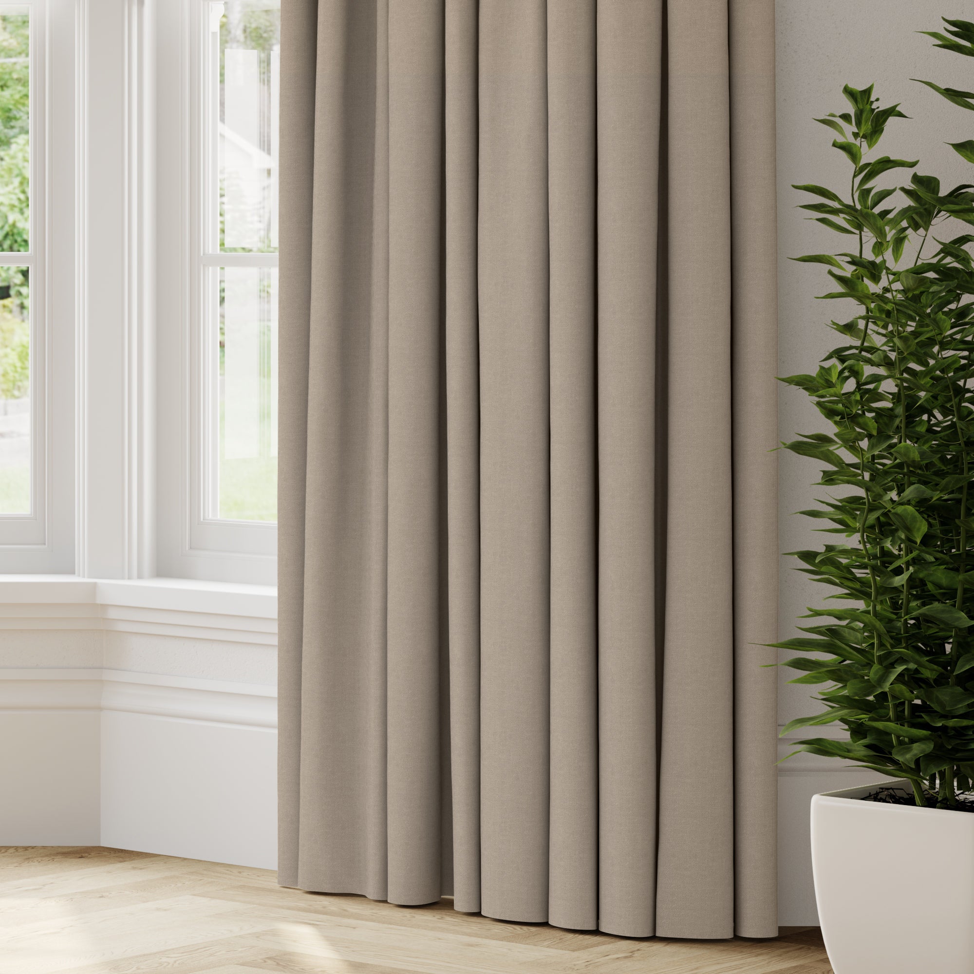 Belvoir Recycled Polyester Made to Measure Curtains Belvoir Taupe Price Comparisons | Compare The Build