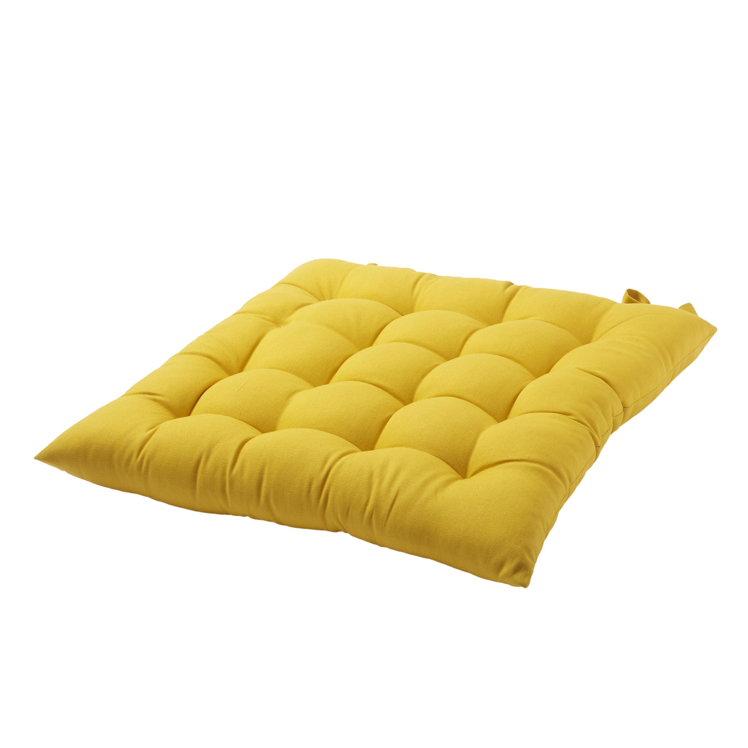 GoodHome Hiva Yellow Plain Seat Pad (L)45Cm X (W)45Cm | Compare The Build