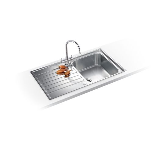 Franke Ascona Stainless Steel 1 Taphole Kitchen Sink -1.0 Bowl, Reversible | Compare The Build