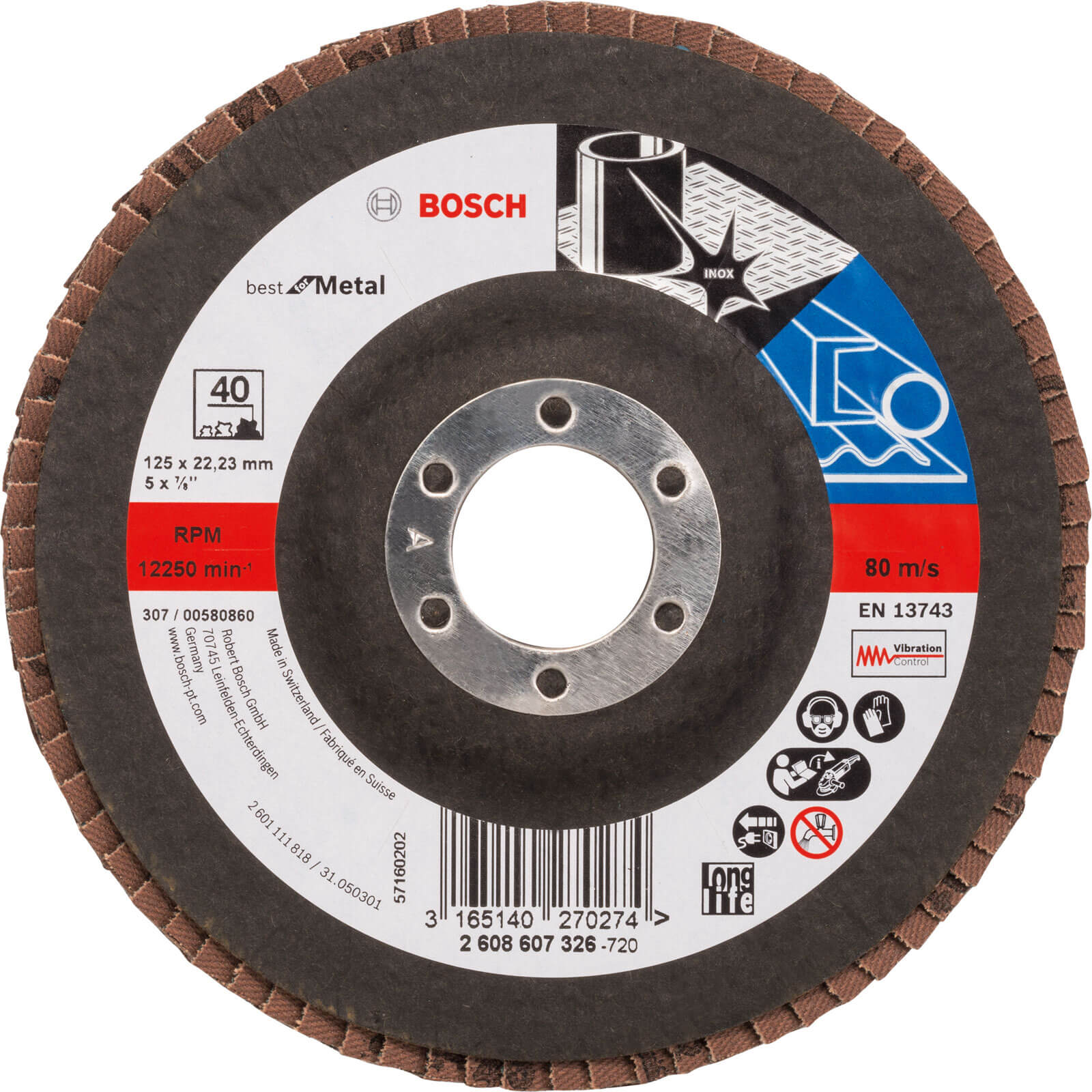 Bosch X571 Best for Metal Straight Flap Disc 125mm 40g Pack of 1 Price Comparisons | Compare The Build