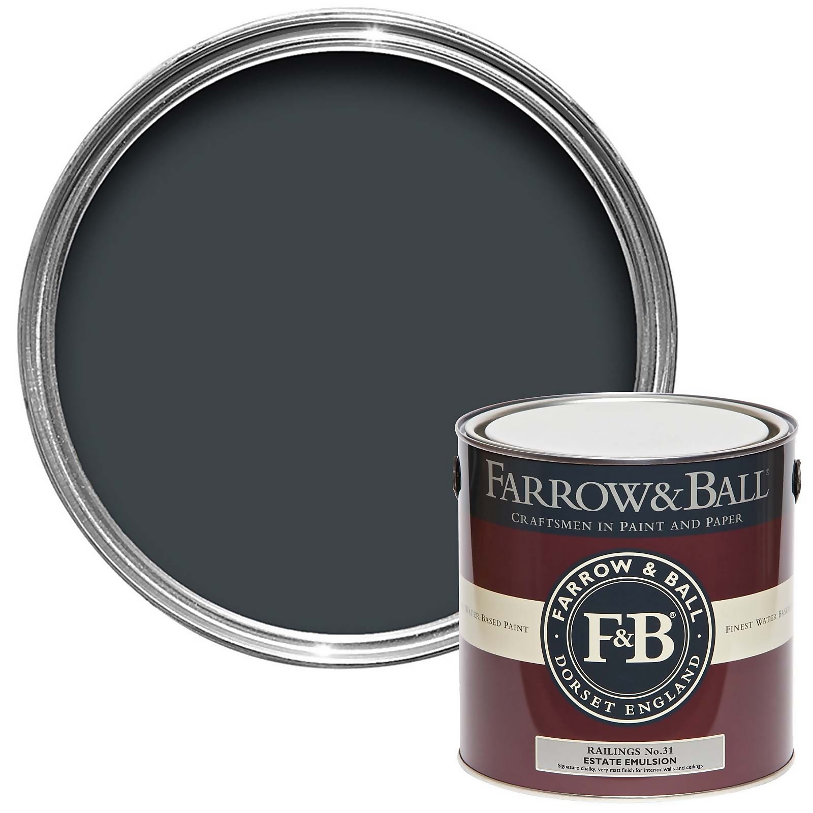 Farrow & Ball Estate Emulsion Railings - 2.5L Price Comparisons | Compare The Build