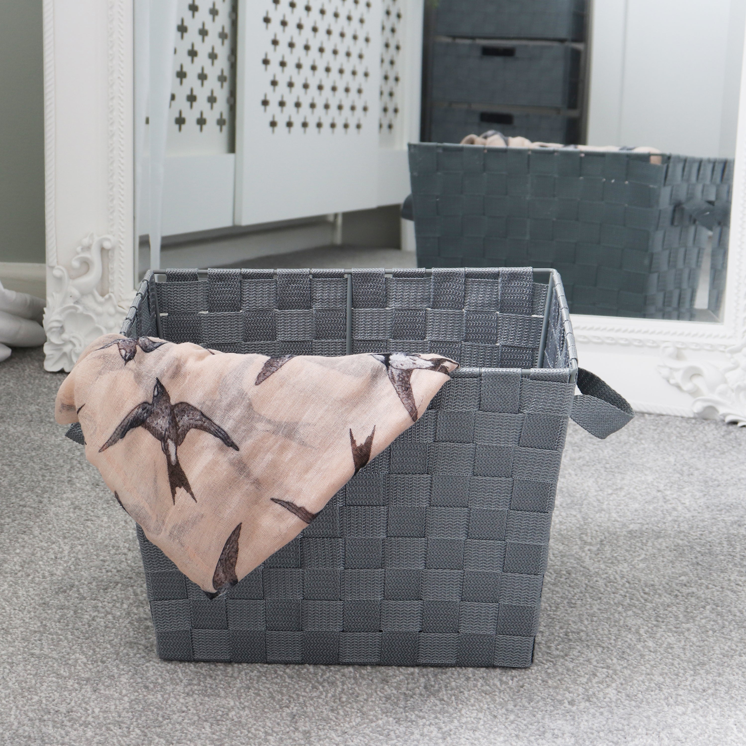 JVL Vichy Storage Basket Grey Price Comparisons | Compare The Build