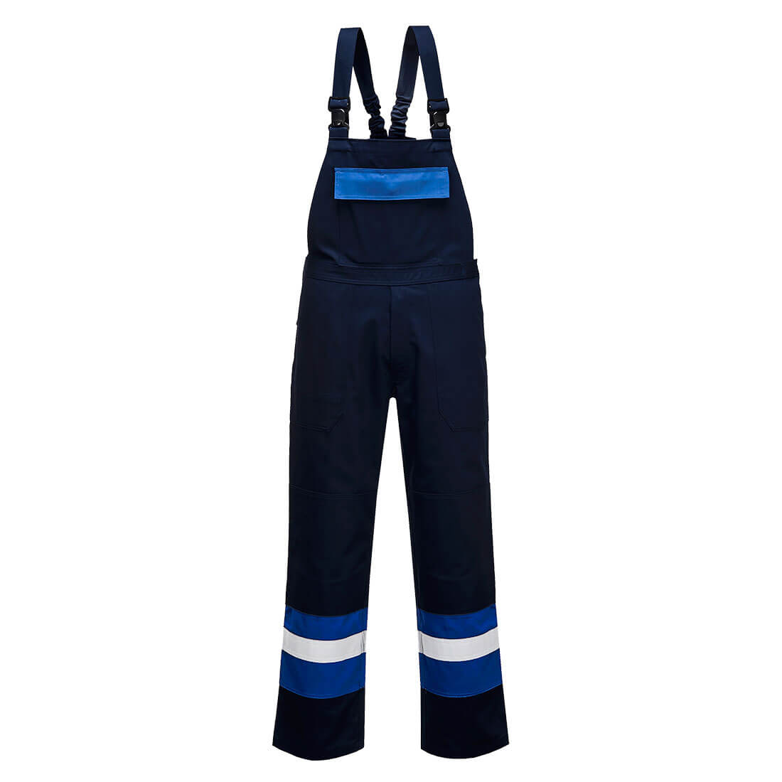 Biz Flame Mens Flame Resistant Plus Bib and Brace Navy / Royal Blue S Price Comparisons | Compare The Build