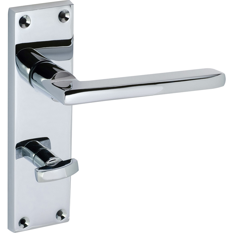 Eclipse Auriga Door Handles Polished Bathroom (Pair) in Chrome Zinc/Aluminium Price Comparisons | Compare The Build