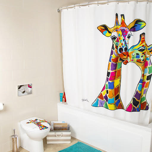 Croydex Francie & Josie Giraffe Shower Curtain - AF304122H Price Comparisons | Compare The Build