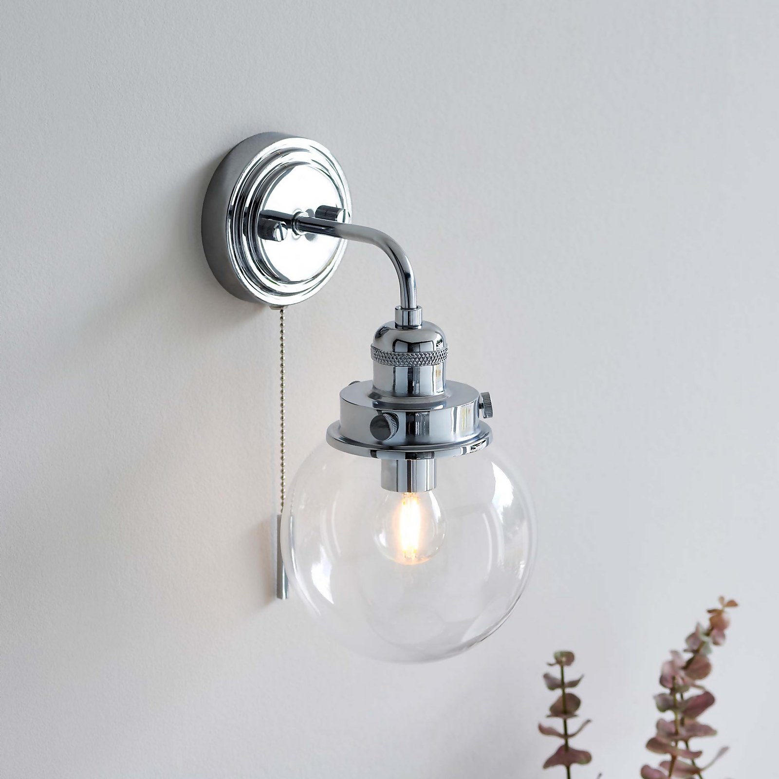 Cheswick Bathroom Wall Light - Chrome | Compare The Build