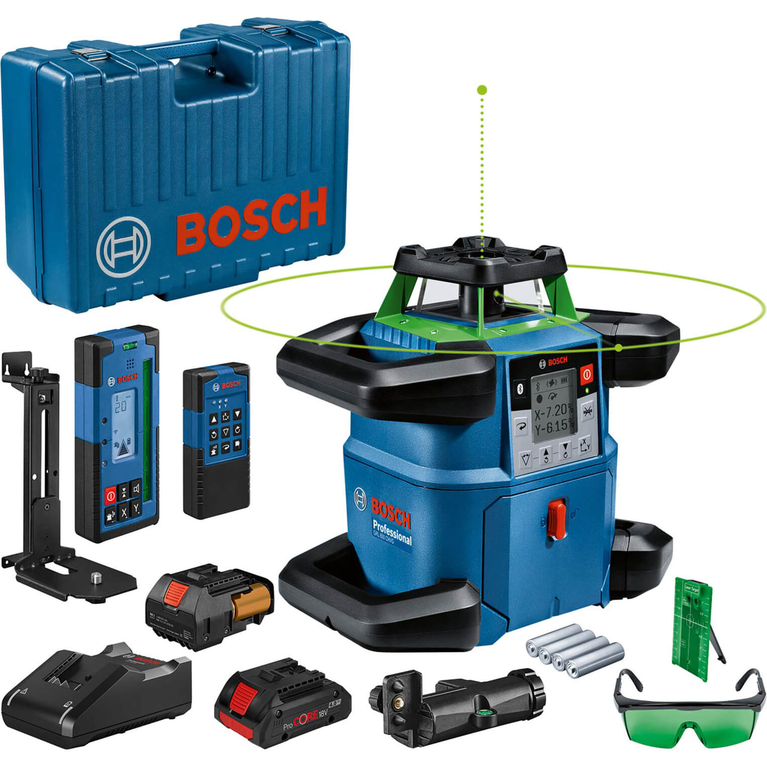 Bosch GRL 650 CHVG 18v Cordless Professional Rotational Laser 1 x 4ah Li-ion ProCore Charger Case Price Comparisons | Compare The Build