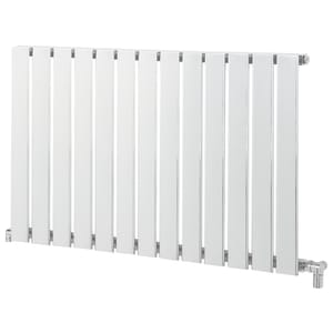 Towelrads White Merlo Single Horizontal Designer Radiator - 600 x 1033mm Price Comparisons | Compare The Build