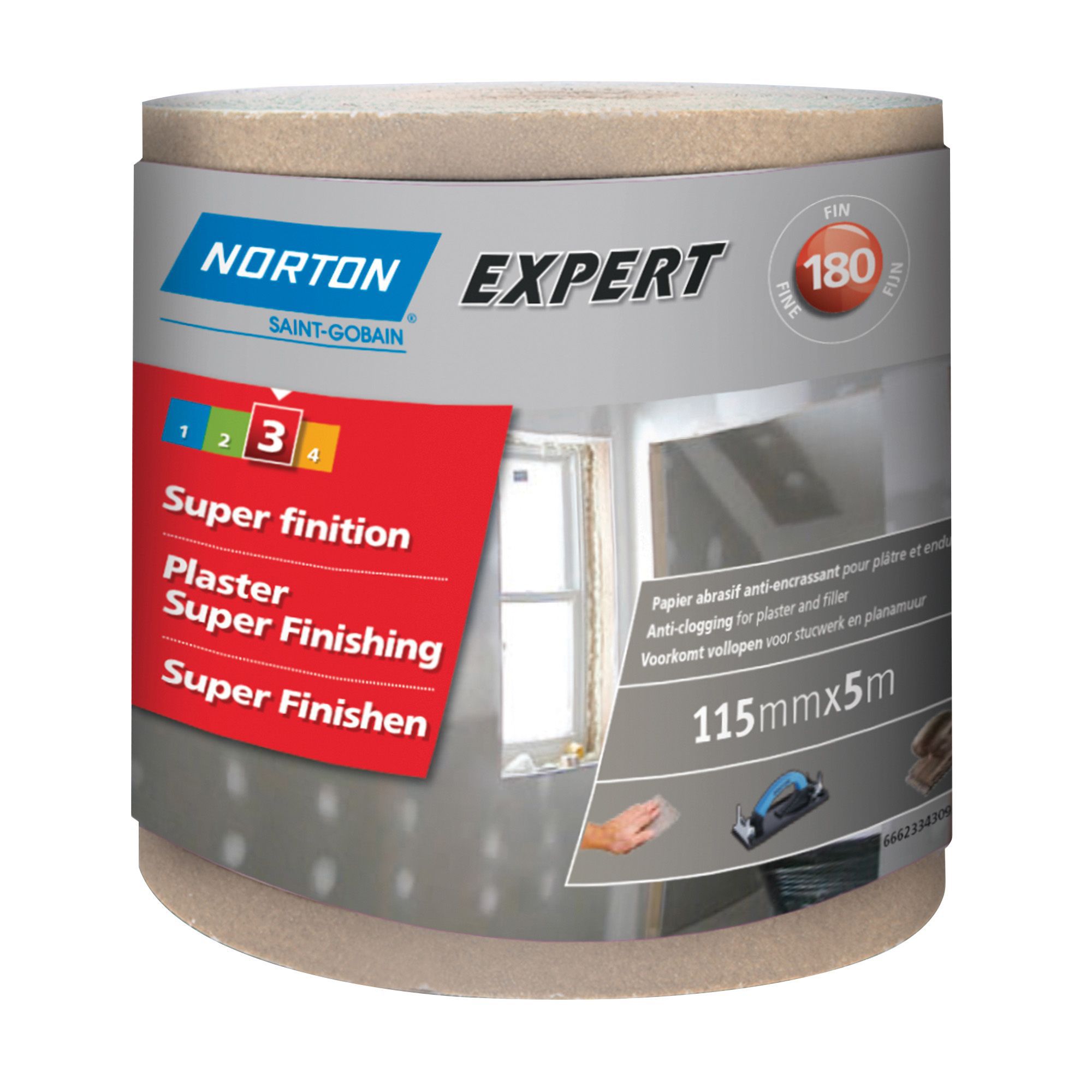 Norton Expert 180 Grit Sanding Roll (L)5000mm (W)115mm Price Comparisons | Compare The Build