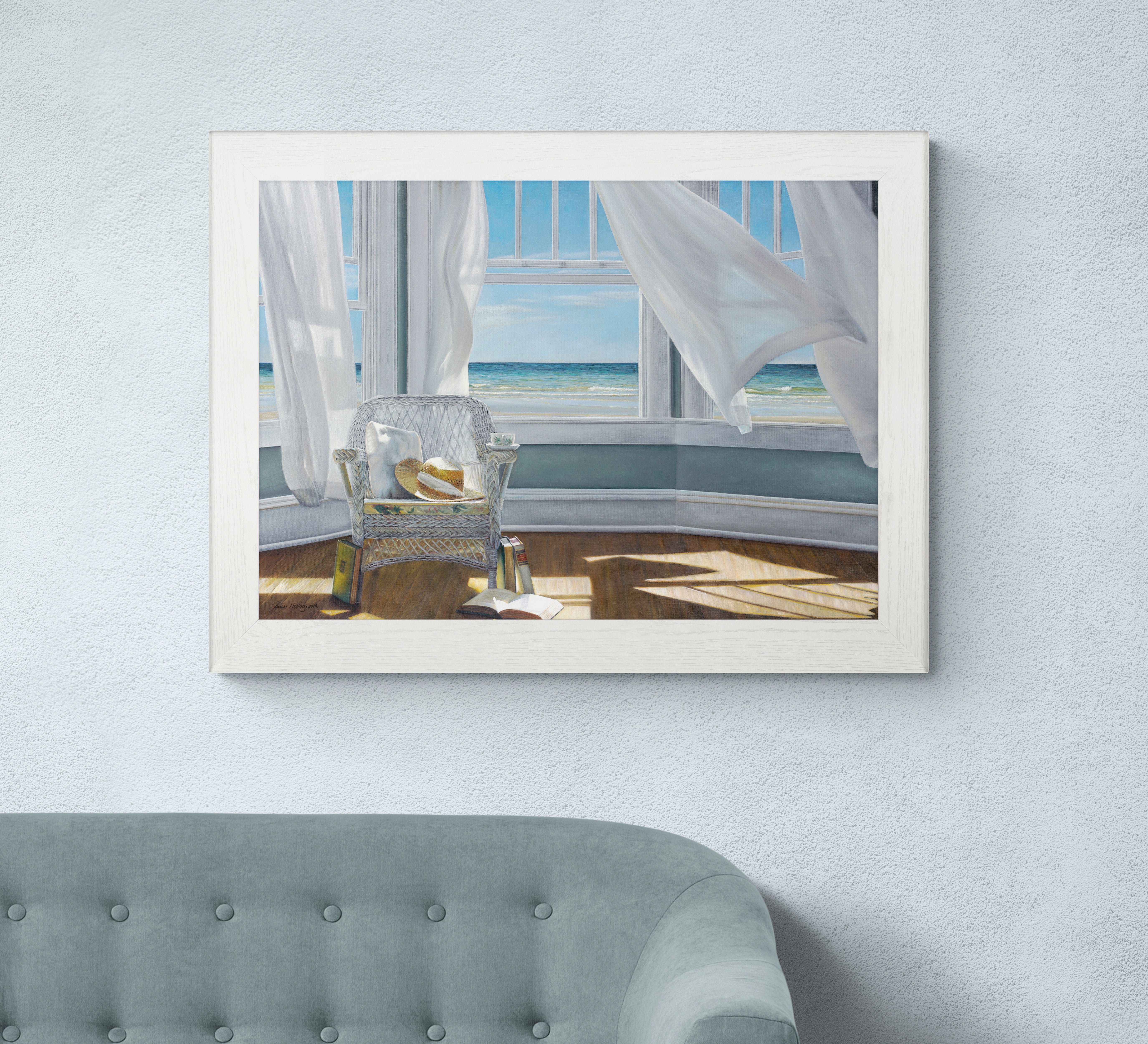 Gentle Reader by Karen Hollingsworth Framed Print Blue Price Comparisons | Compare The Build