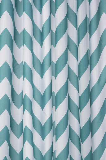 Croydex Aqua Chevron Textile Shower Curtain 180 x 180 cm - AF290416H Price Comparisons | Compare The Build