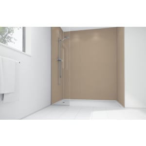 Mermaid Latte Matt Acrylic 3 Sided Shower Panel Kit - 1700 x 900mm Price Comparisons | Compare The Build