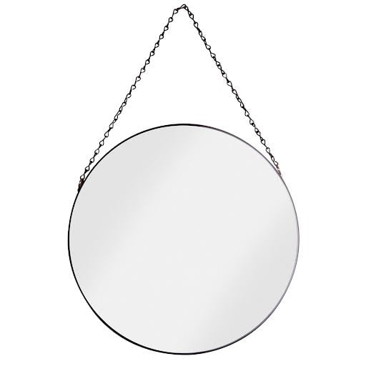 Croydex Metal Framed Bathroom Mirror with Chain Hanging Strap - Matt Black Price Comparisons | Compare The Build