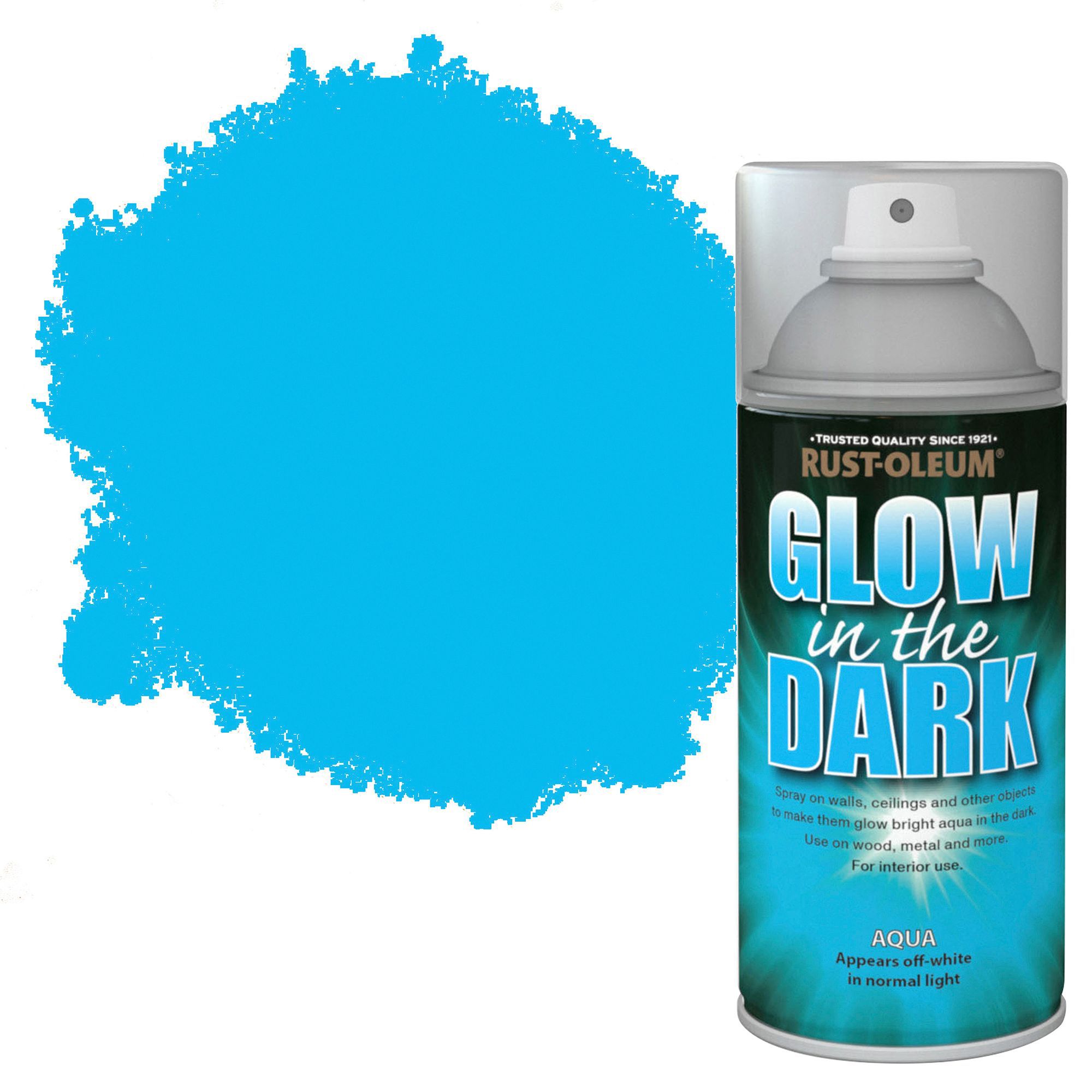 Rust-Oleum Glow in the dark Aqua Matt Multi-surface Spray paint, 150ml Price Comparisons | Compare The Build