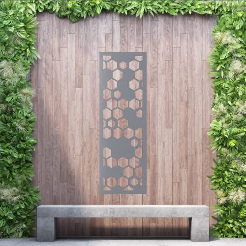 Aluminium Privacy Screen Honeycombe - Free Standing - 1800mm x 600mm Grey Price Comparisons | Compare The Build