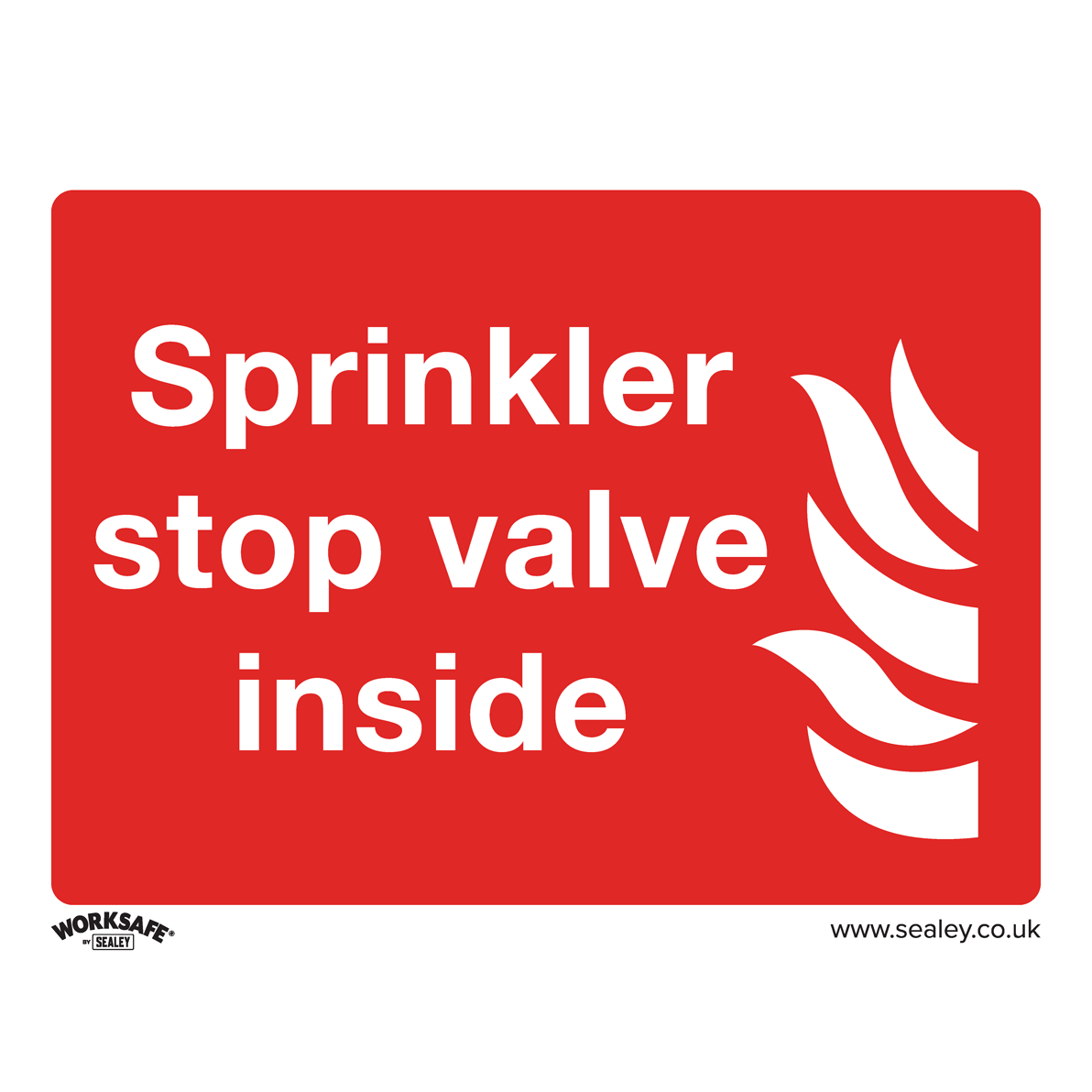 Sealey Self Adhesive Vinyl Sprinkler Stop Valve Sign 200mm 150mm Standard Price Comparisons | Compare The Build