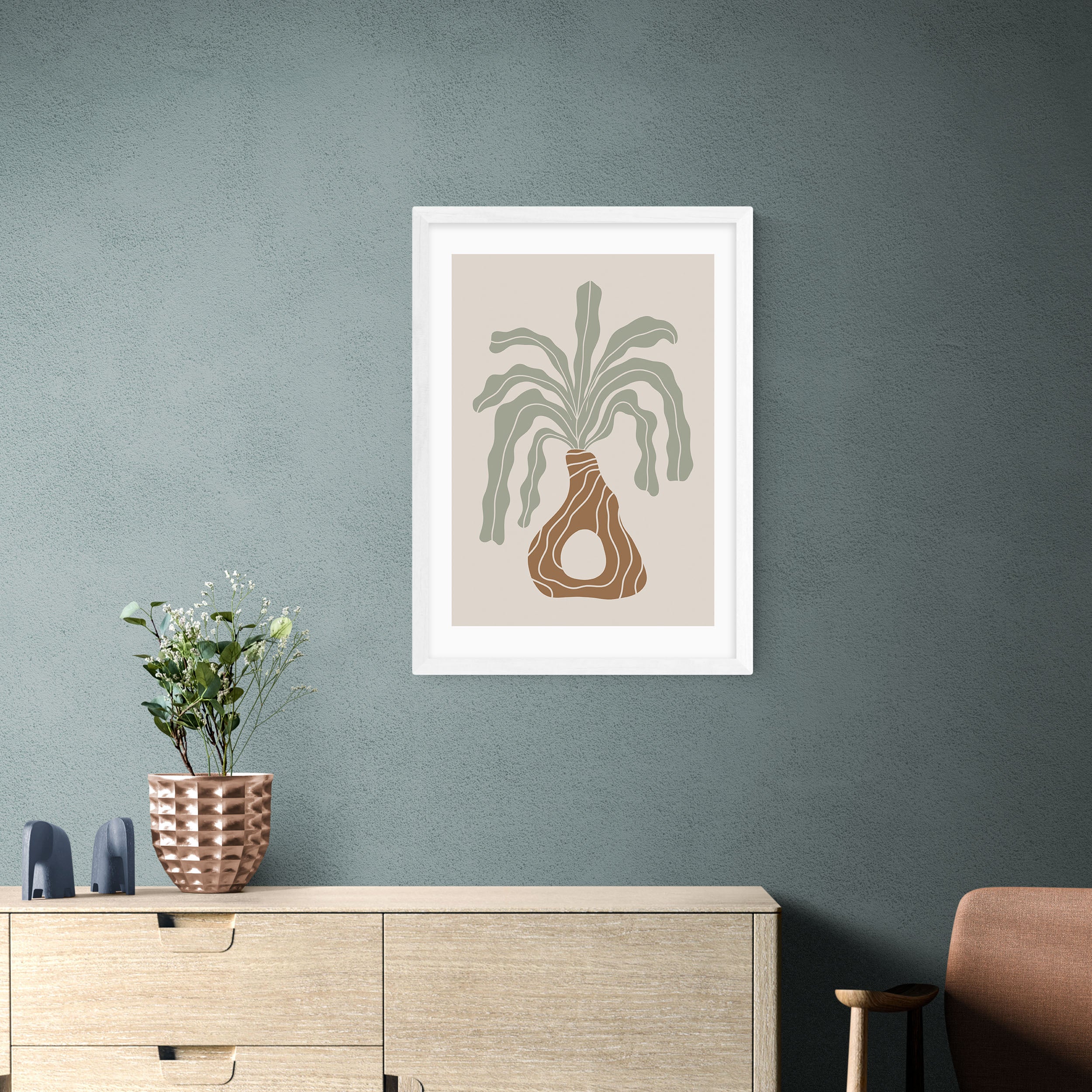 East End Prints Modern Vase Framed Print Natural Price Comparisons | Compare The Build