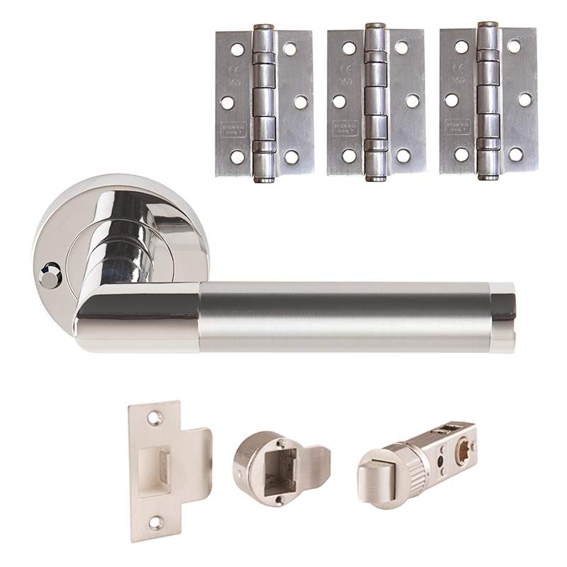 JB Kind Roller Lever on Rose Door Handle Pack Privacy Chrome IROLLPP | Compare The Build