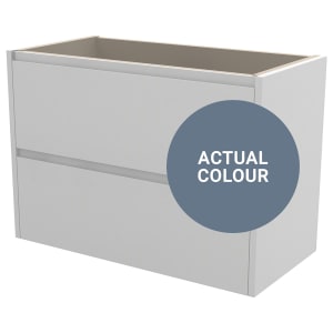 Duarti By Calypso Beaufort 800mm Slimline 2 Drawer Wall Hung Vanity Unit - Bermuda Blue Price Comparisons | Compare The Build