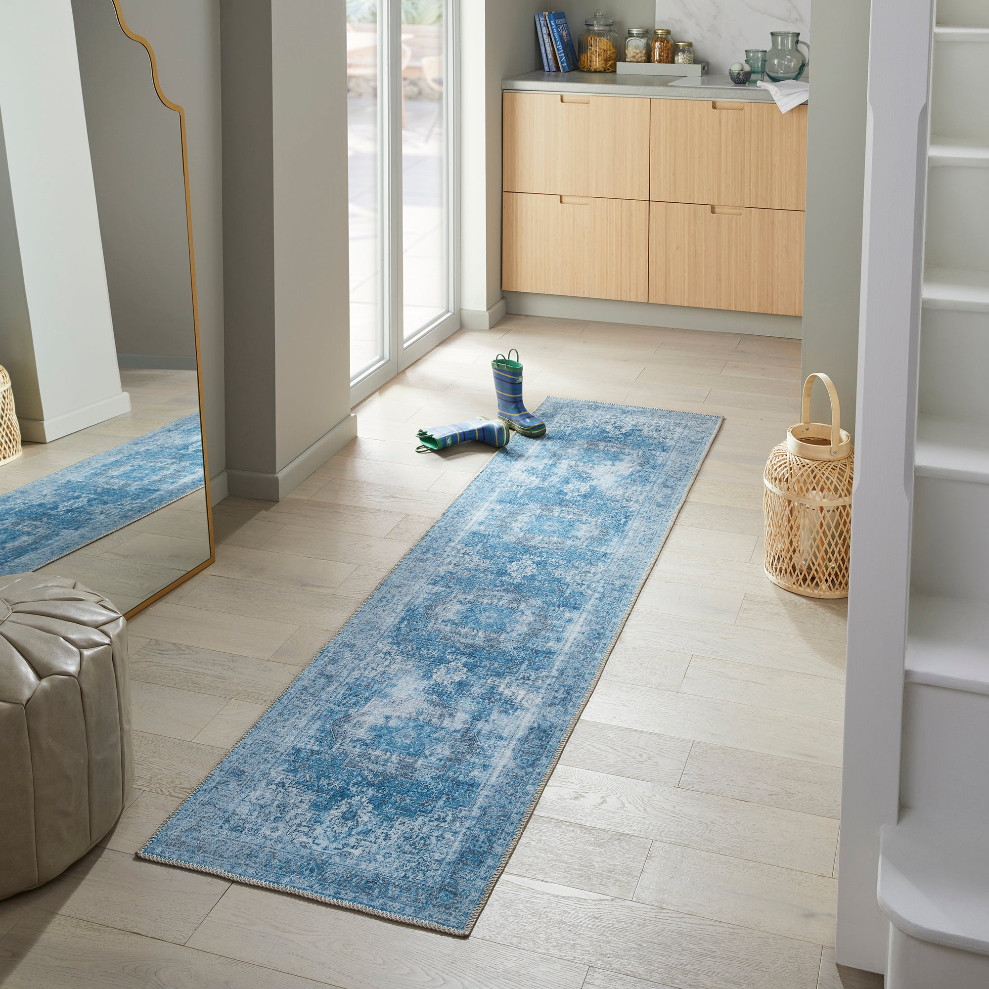 PractiRug Gabriella Washable Runner Blue Price Comparisons | Compare The Build