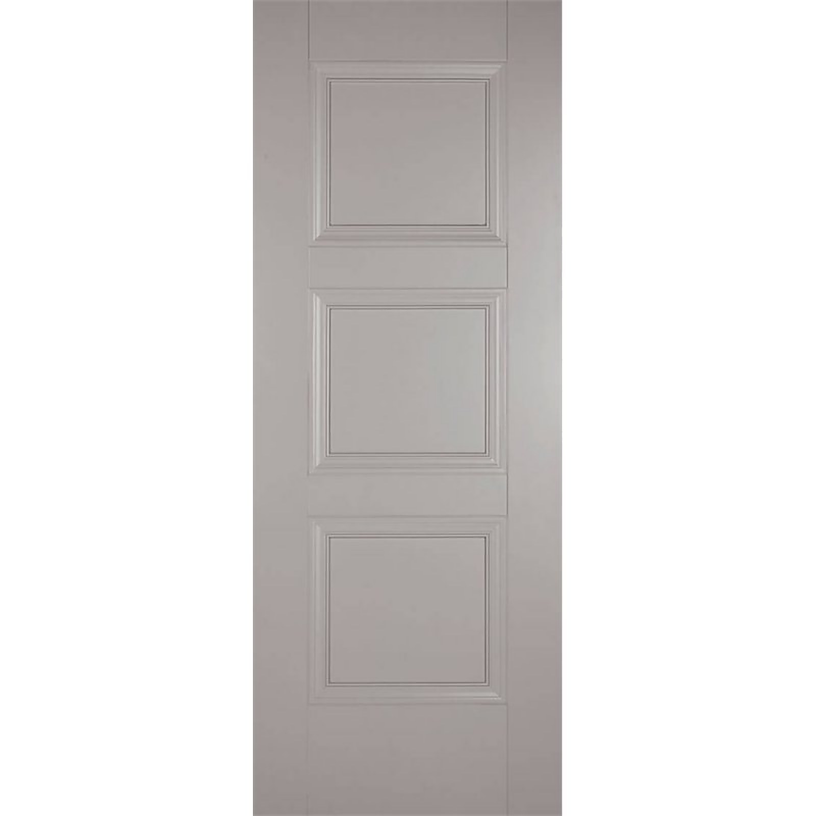 Amsterdam Internal Primed Silk Grey 3 Panel Door - 686 x 1981mm Price Comparisons | Compare The Build