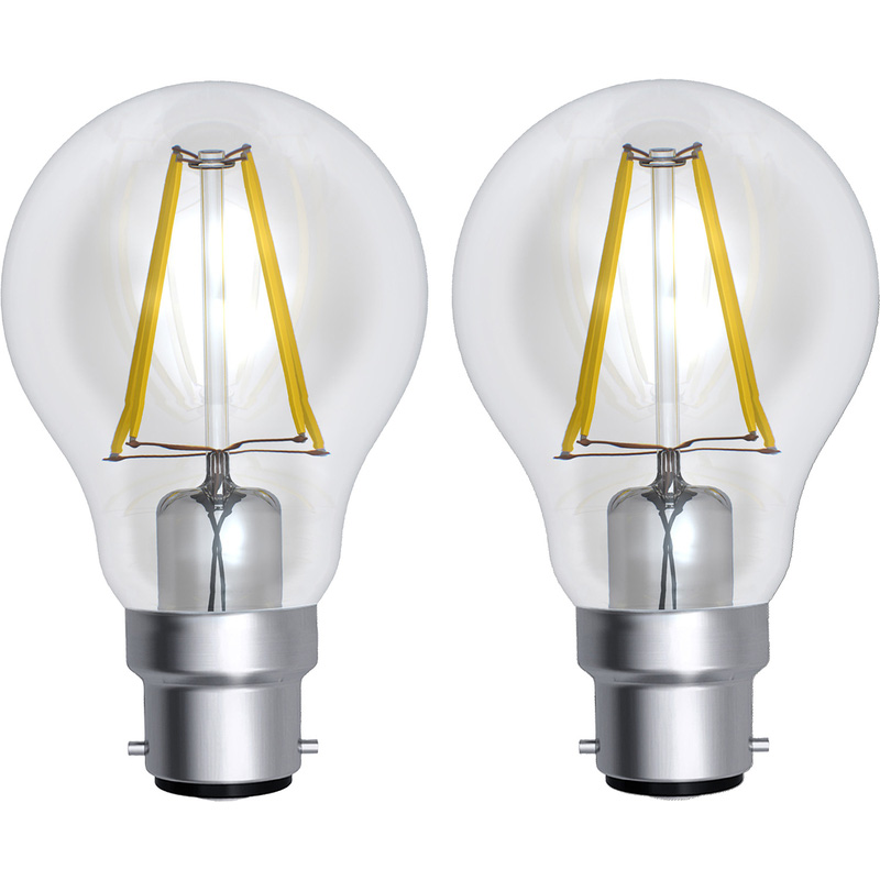 Meridian Lighting LED Filament GLS Lamp 8W BC (B22d) 1030lm (2 Pack) | Compare The Build