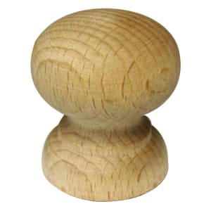 Wickes Shaped Door Knob - Beech 33mm Pack of 4 Price Comparisons | Compare The Build