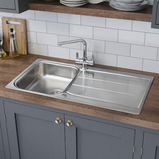 Rangemaster Glendale Stainless Steel Inset Kitchen Sink 1 Bowl With Waste | Compare The Build