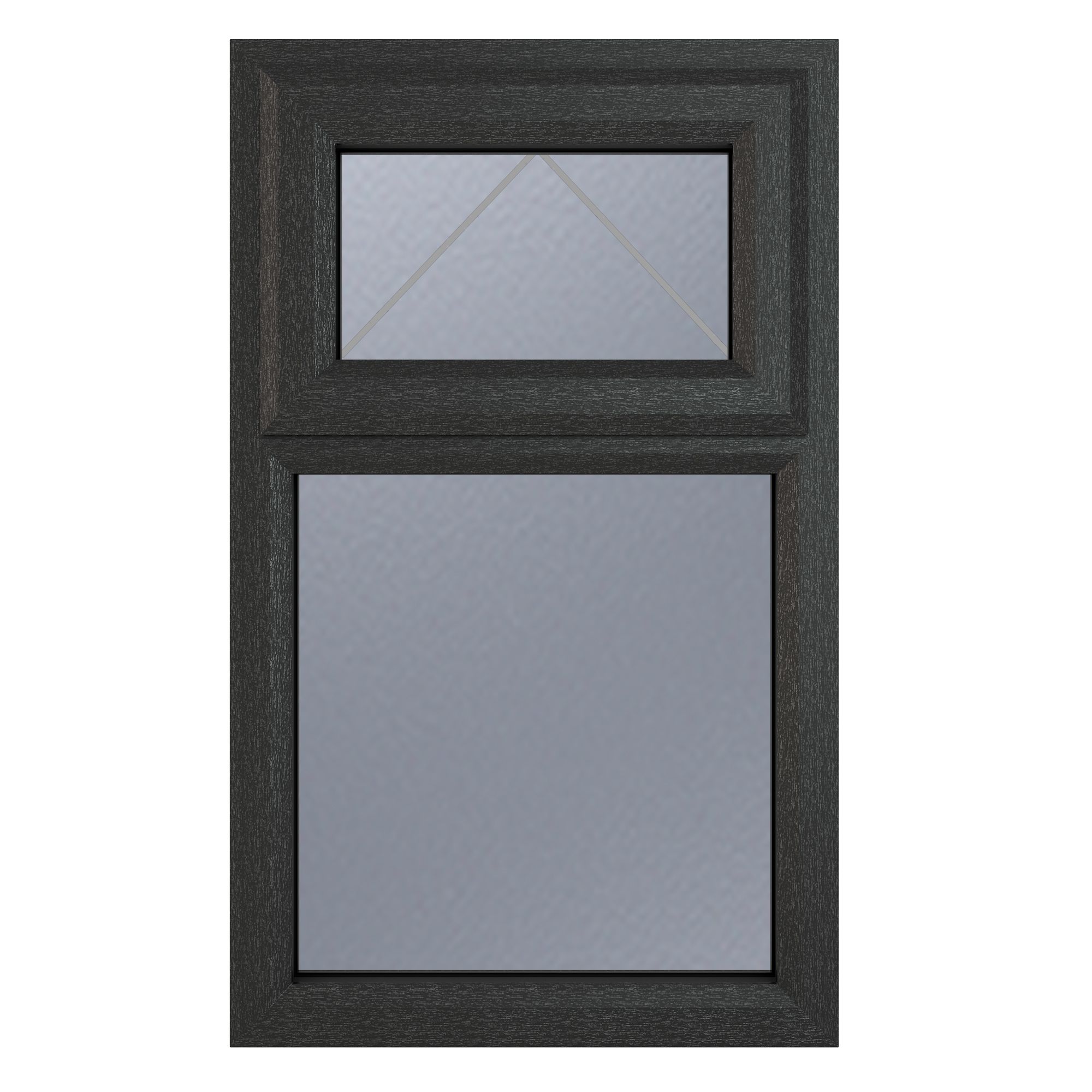 GoodHome Obscure Stippolyte Double Glazed Grey Upvc Top Hung Window, (H)1040mm (W)610mm Price Comparisons | Compare The Build