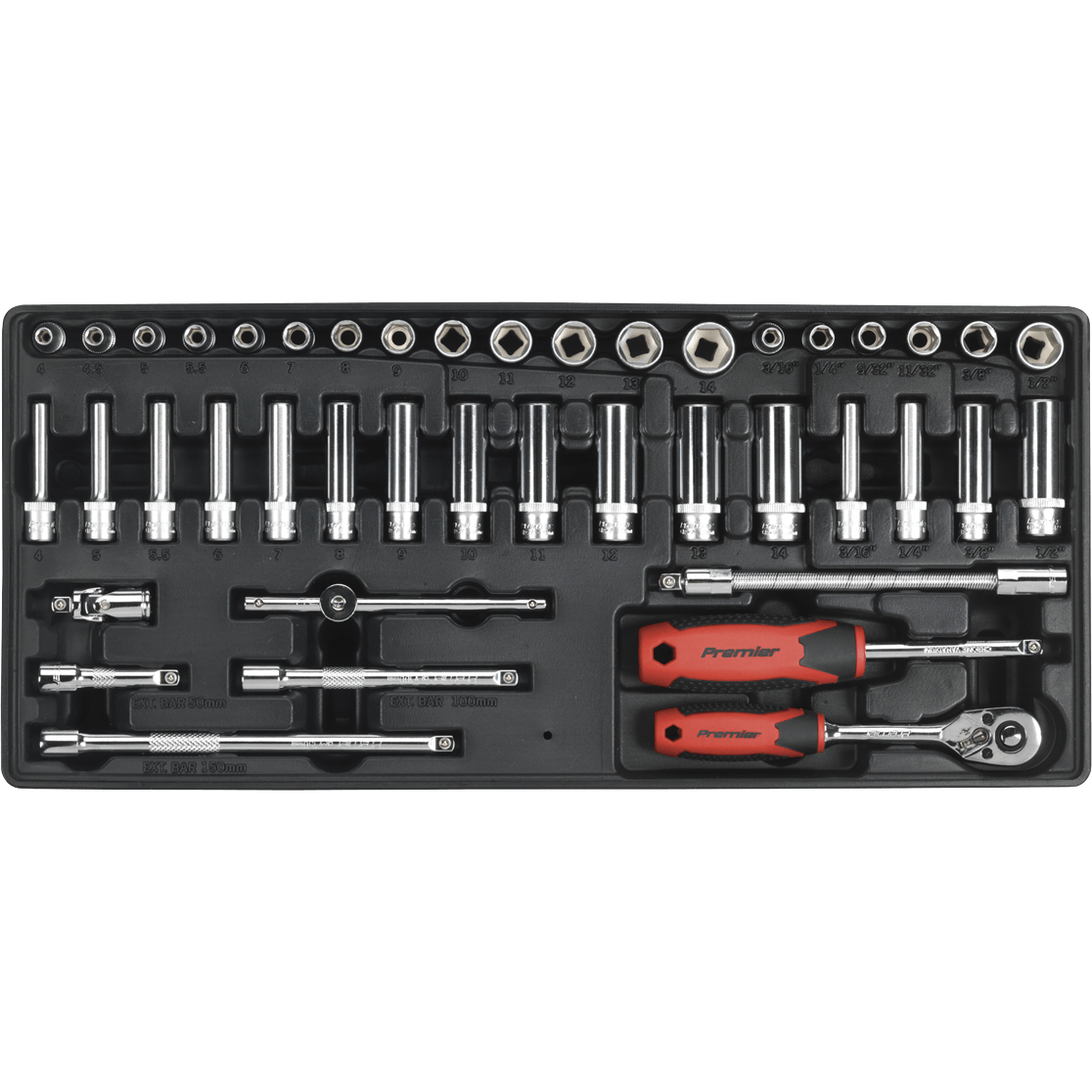 Sealey 43 Piece 1/4" Drive Socket Set Metric and Imperial in Module Tray 1/4" Price Comparisons | Compare The Build