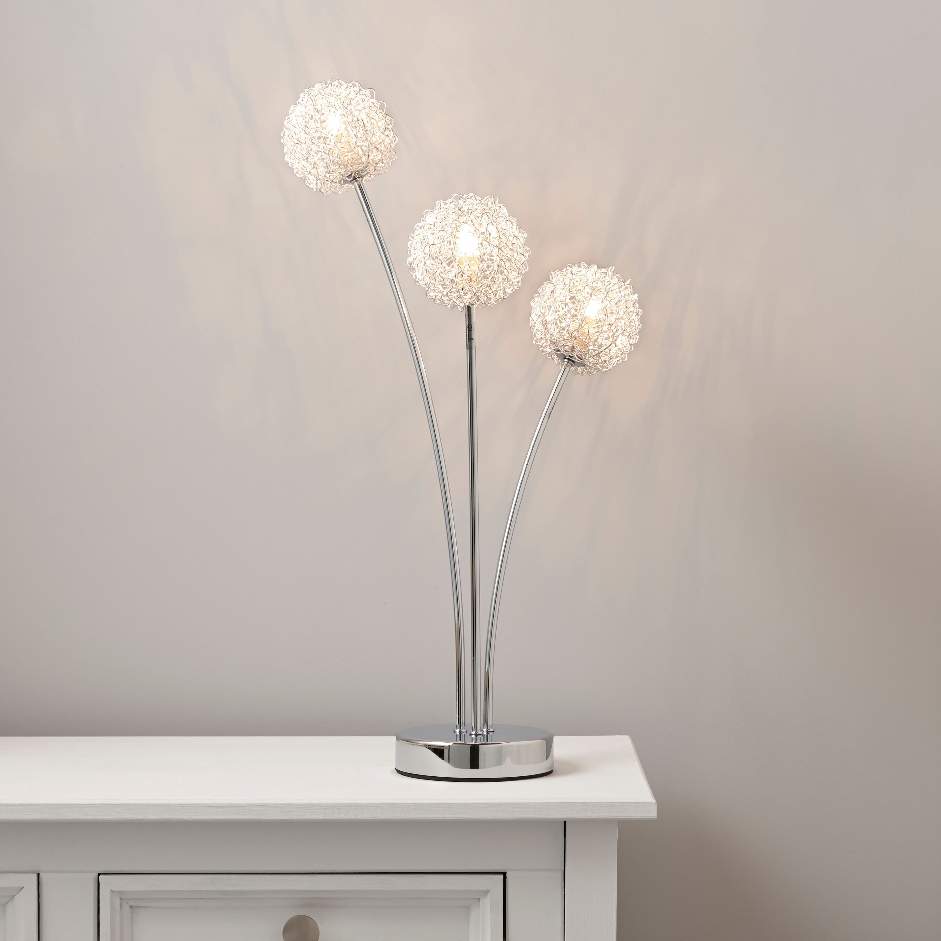 Colours Pallas Chrome Effect Table Lamp Price Comparisons | Compare The Build