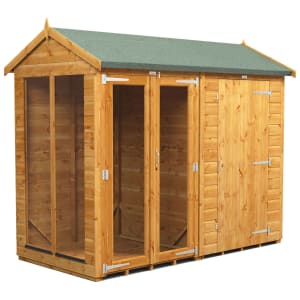 Power Sheds 8 x 4ft Apex Shiplap Dip Treated Summerhouse - Including 4ft Side Store Price Comparisons | Compare The Build