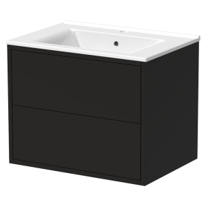 Wickes Tallinn Graphite Push To Open Vanity Unit & Basin - 650 x 550mm Price Comparisons | Compare The Build