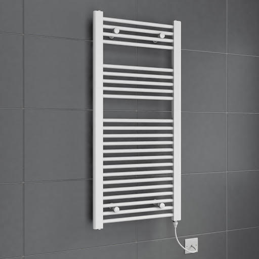 DuraTherm Electric Flat White Towel Rail 1100 x 500mm - 250W Price Comparisons | Compare The Build