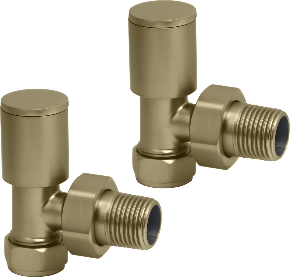 Radvalves UK Manual Valves, Round, Brushed Brass Angled Price Comparisons | Compare The Build