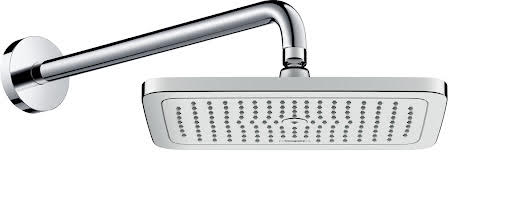 hansgrohe Croma E Wall Mounted Overhead Shower Head 280 EcoSmart with 389mm Wall Arm Chrome Price Comparisons | Compare The Build