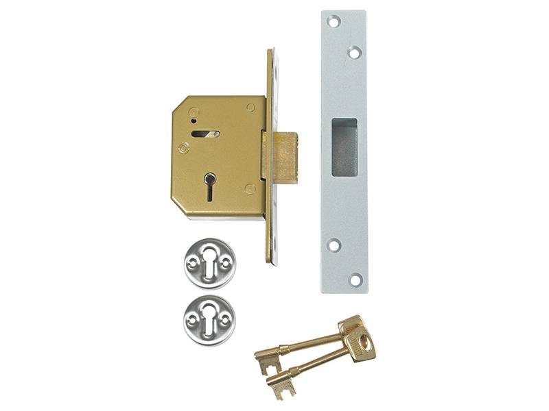 UNION UNNV3G115C67 3G115 C Series 5 Lever Deadlock 67mm 2.5in Satin Chrome Price Comparisons | Compare The Build