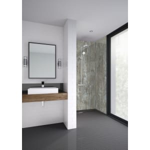 Mermaid Distressed Wood Laminate Single Shower Panel - 2400 x 600mm Price Comparisons | Compare The Build