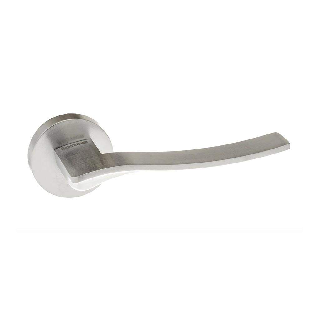 Atlantic Forme Olimpia Designer Lever on Minimal Round Rose - Satin Chrome Atlantic UK FMR280SC Price Comparisons | Compare The Build