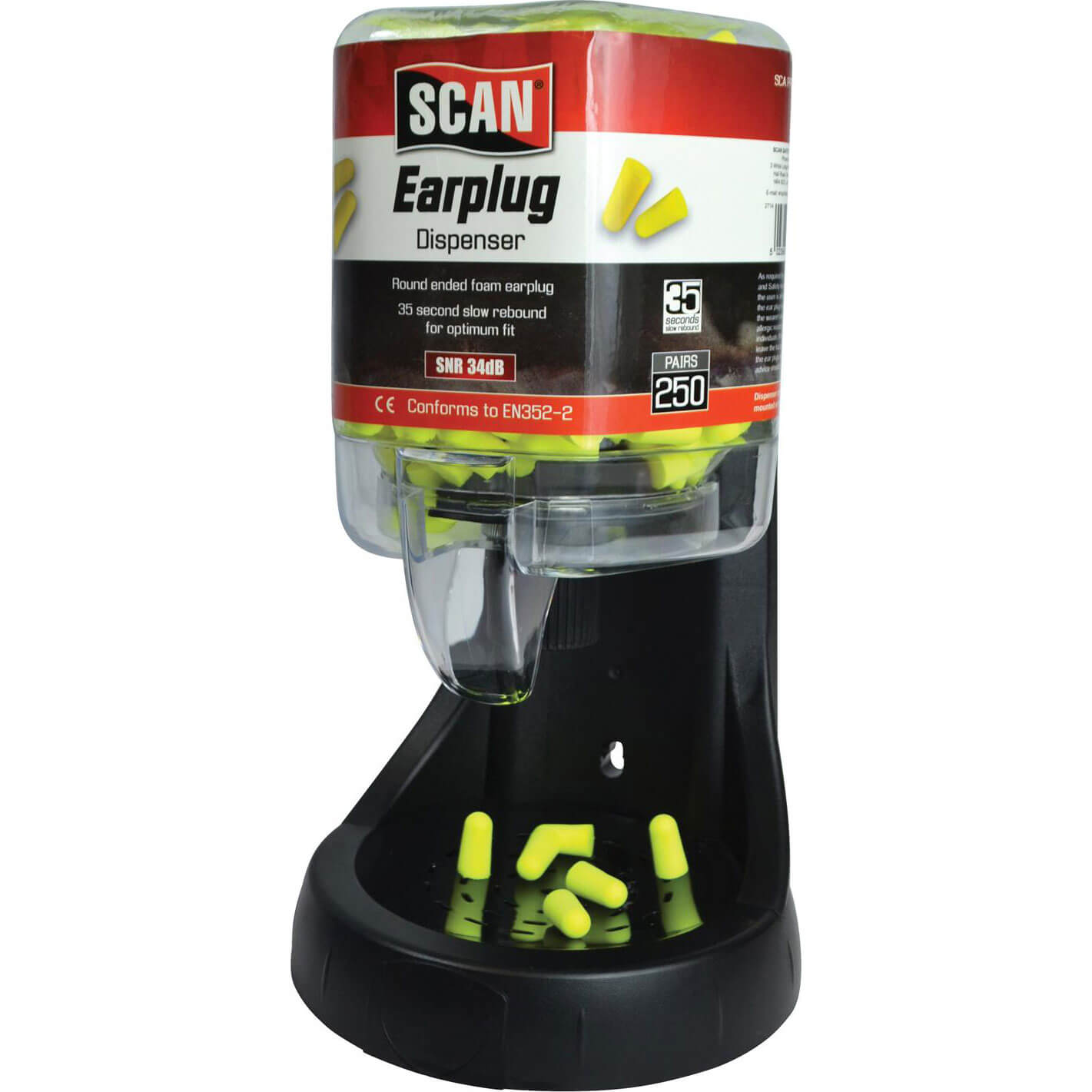 Scan Disposable Earplug Dispenser and Earplugs Pack of 250 | Compare The Build