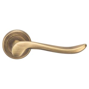 Serozzetta Verdun Antique Brass Round Rose Door Handle - 1 Pair Price Comparisons | Compare The Build