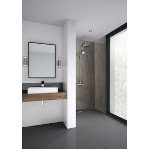 Mermaid Bronze Patina Laminate Single Shower Panel - 2400 x 1200mm Price Comparisons | Compare The Build