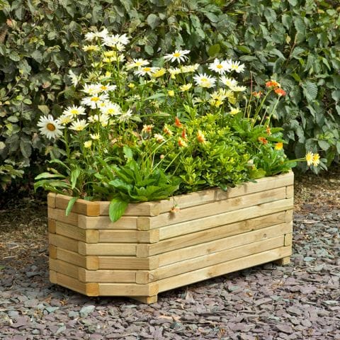 Forest Garden Richmond Wooden Rectangular Planter 100Cmx50Cm Price Comparisons | Compare The Build