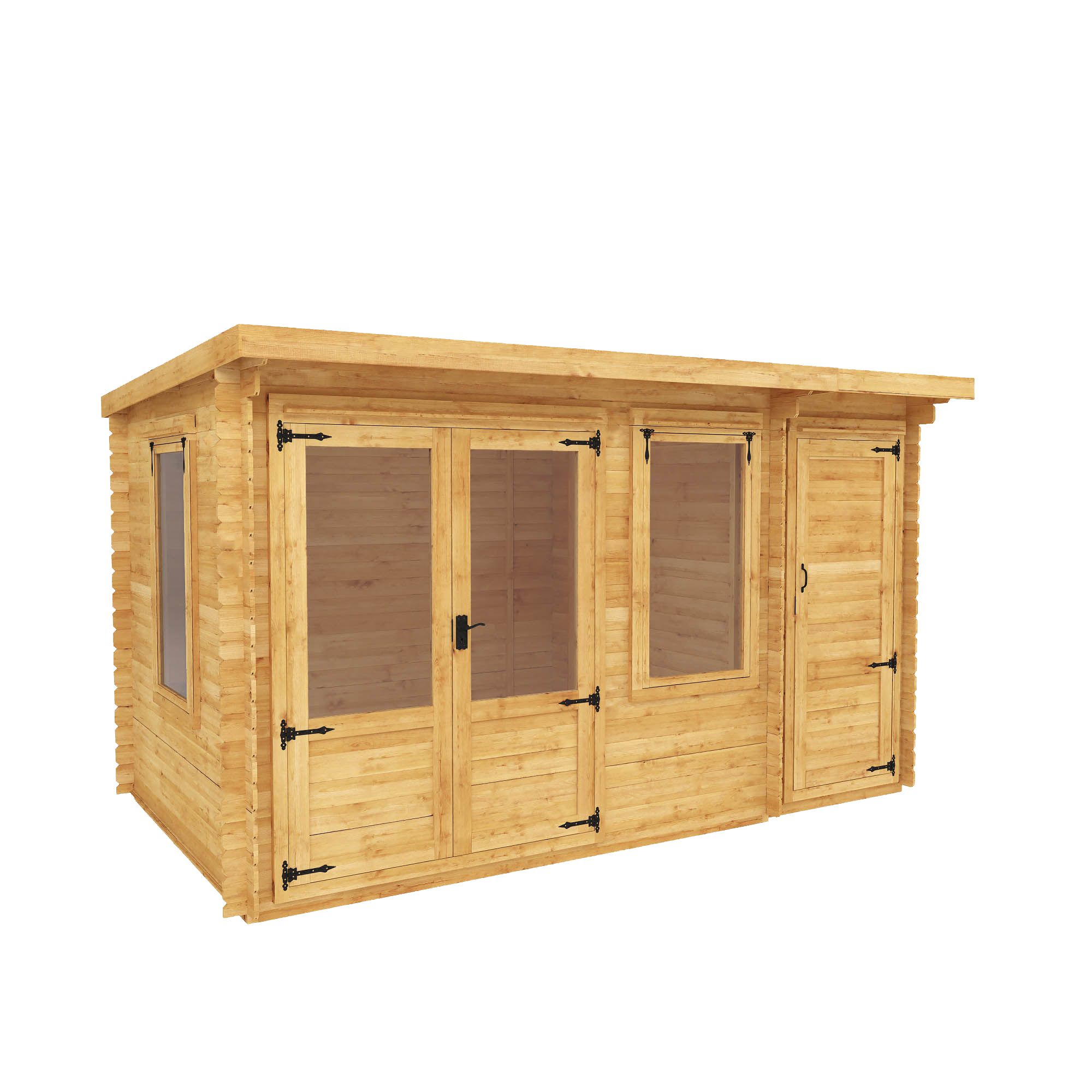 Mercia 4.1X2.4M Pent Tongue & Groove Cabin With Double Door Price Comparisons | Compare The Build