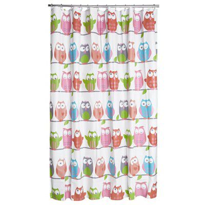 Cooke & Lewis Alouette Multicolour Alouette Owls Shower Curtain (L)2000mm | Compare The Build