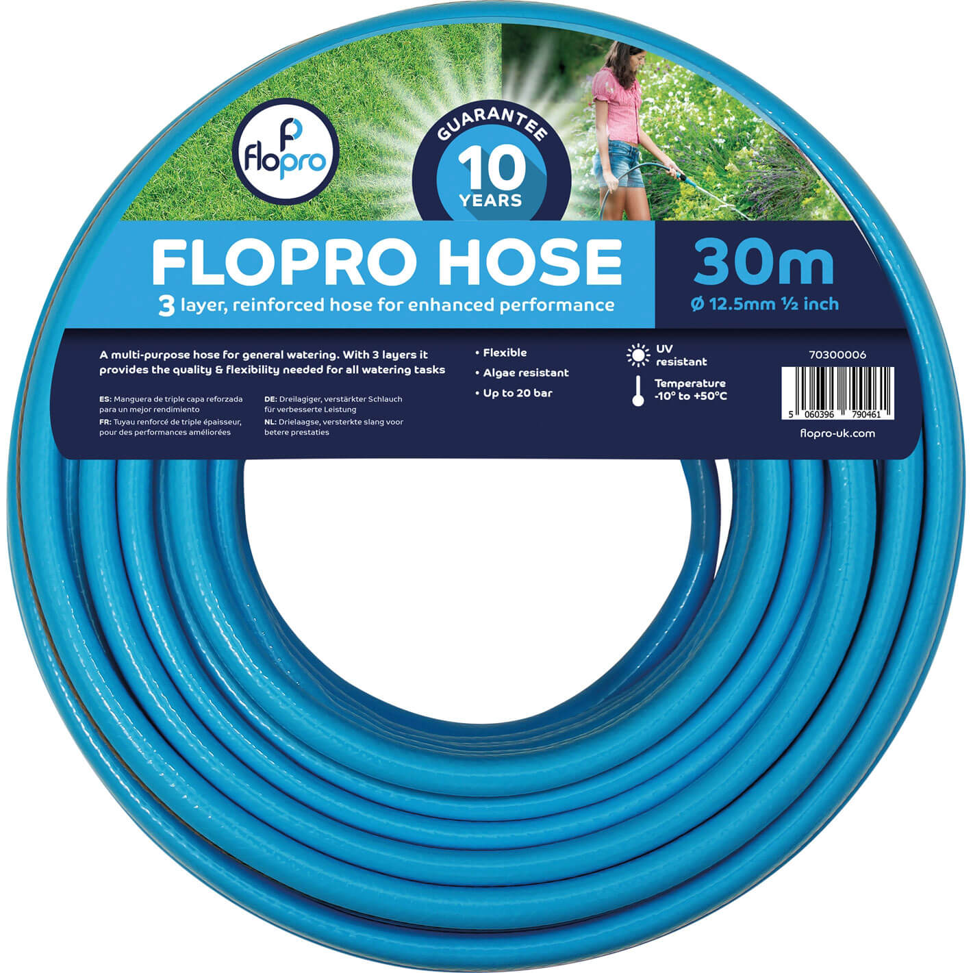 Flopro Garden Hose Pipe 1/2" / 12.5mm 30m Blue Price Comparisons | Compare The Build