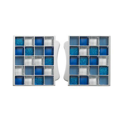 Aqualisa Sassi Blue Glass Mosaic Tile, (L)87mm (W)79mm Price Comparisons | Compare The Build