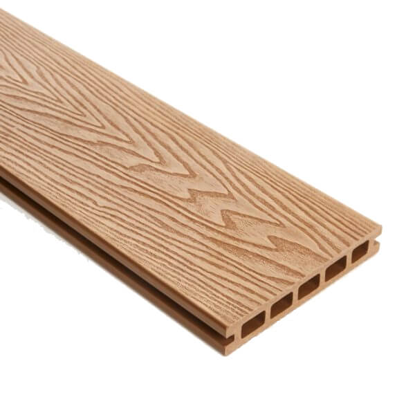 WPC Double Faced Decking Plank Teak - 25mm x 5000mm (L) x 148mm (W) Price Comparisons | Compare The Build