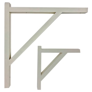 White Timber Frame Bracket Pair - 300 x 270mm | Compare The Build